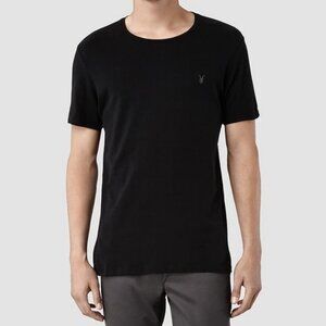 All Saints Black Tee Ramskull embroidery Logo sz.S